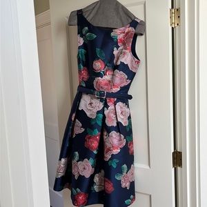 Eliza J floral jacquard cocktail dress 12